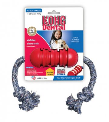 Kong Dental Small dentálnej hračka s lanom 8cm