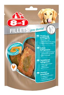 Pochúťka 8in1 Fillets pre dental S 80g (svieži dych)