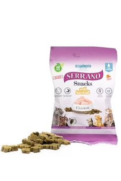 Serrano Snack for Cat-Chicken-AntiHairball 50g